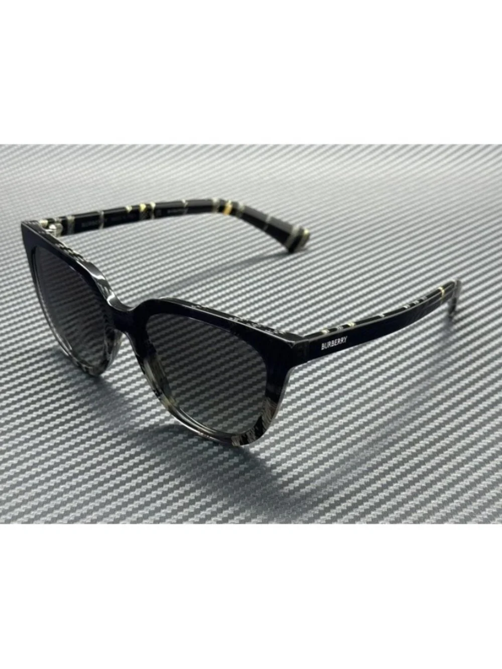 New Burberry Women Check Grey Sunglasses -18-140